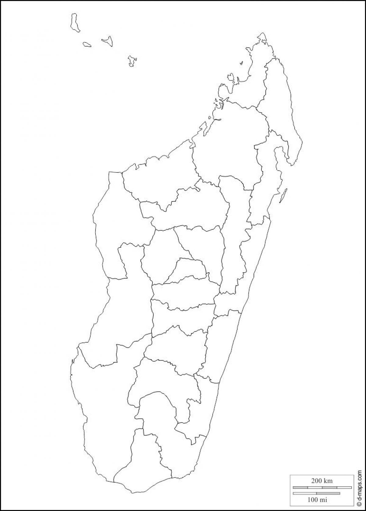 মাদাগাস্কার মানচিত্র রূপরেখা